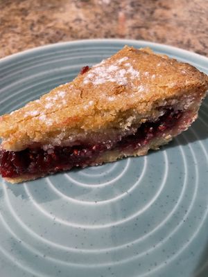 Best Bakewell Tart I've ever eaten! (Takeaway, had at home)  at Be Kind The Vegan Coffee Caravan in Hayle