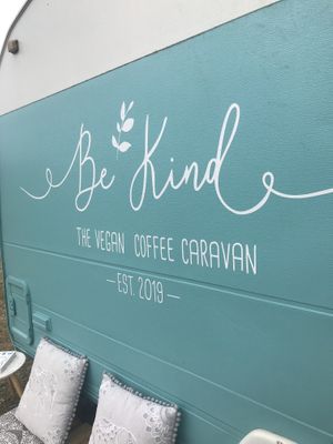 Lovely vegan coffee!!  at Be Kind The Vegan Coffee Caravan in Hayle