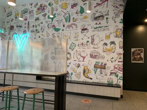 Inside at V Burger in Calgary