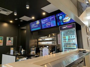 Counter at V Burger in Calgary