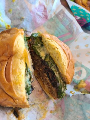 I ordered the mushroom special burger. It definitely have more taste and texture than the Original V burger. ( their staff said original V burger is most popular) at V Burger in Calgary