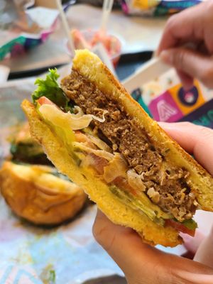 This is the original V burger. It is creamy n good.  at V Burger in Calgary