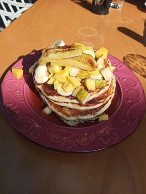Vegan pancakes at Let Them Eat Cake in Paphos