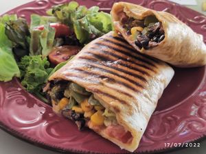 Vegan burrito at Let Them Eat Cake in Paphos