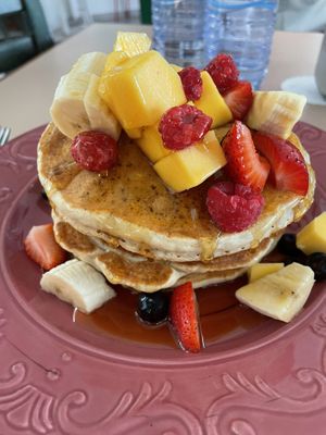 Amazing vegan pancakes   at Let Them Eat Cake in Paphos