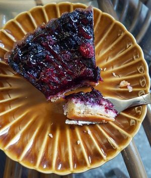 Raspberry Pie - close-up at Cafe Turtle 카페 거북이 in Seoul