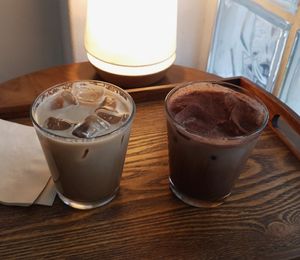 Vanilla Latte & Cafe Mocha at Cafe Turtle 카페 거북이 in Seoul