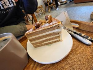 Salted caramel cake at Cafe Turtle 카페 거북이 in Seoul
