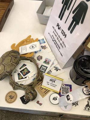 Free stickers  at Cafe Turtle 카페 거북이 in Seoul
