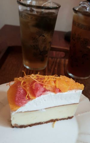 Orange Grapefruit Cheesecake at Cafe Turtle 카페 거북이 in Seoul