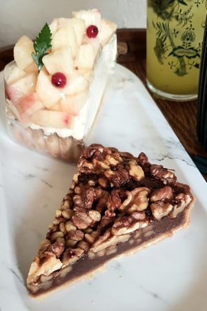 Walnut pie at Cafe Turtle 카페 거북이 in Seoul