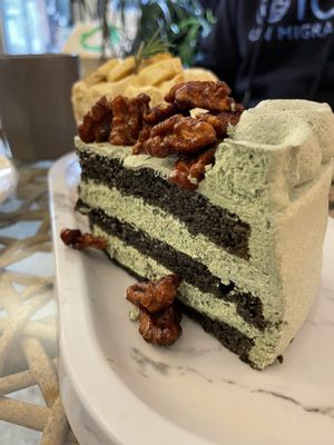 Mugwort black sesame: could only taste  cream   at Cafe Turtle 카페 거북이 in Seoul