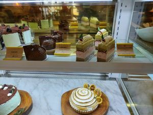 Mint Chocolate Cake, Pistachio Raspberry (GF) at Cafe Turtle 카페 거북이 in Seoul