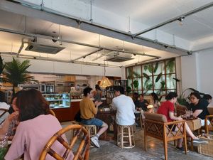 Interior taken from the corner towards the counter. at Cafe Turtle 카페 거북이 in Seoul