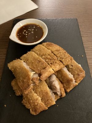 Taro in fried tofu skin  at Su Guan in Florence