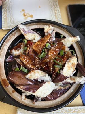 Fried eggplant  at Su Guan in Florence