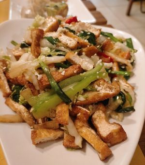 Tofu fritto con verdure at Su Guan in Florence