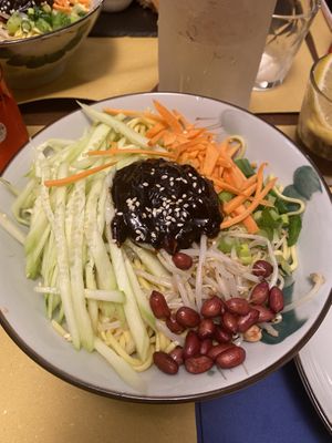 black bean noodles   at Su Guan in Florence