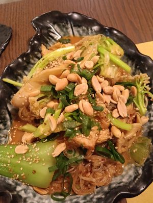Noodles with tofu veggies and cumin at Su Guan in Florence
