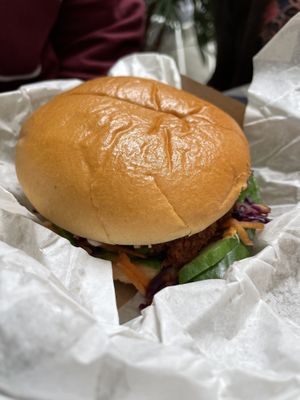 VFC burger at VetoMeato in London
