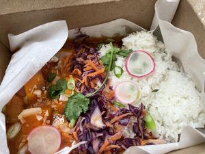Thai sweet potato curry   at VetoMeato in London