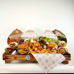 The spread. Street bowls, Curries, Burgers, Mac, Kebabs. at VetoMeato in London