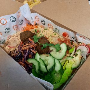 Middle eastern platter at VetoMeato in London