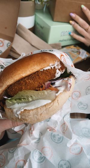 vfc burger  at VetoMeato in London