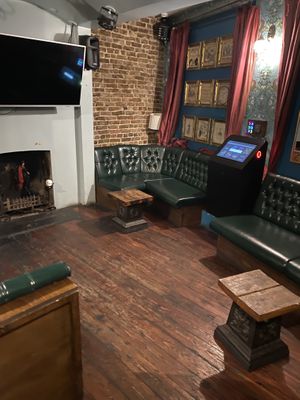 Upstairs karaoke area  at VetoMeato in London