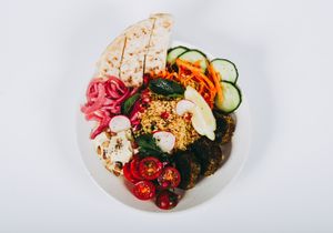 The Middle Eastern street bowl. at VetoMeato in London