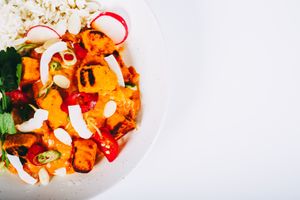 The Thai red sweet potato curry at VetoMeato in London