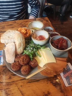 Vegan platter at Goodtime Games in Manchester