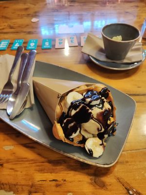 Ice cream waffle at Goodtime Games in Manchester