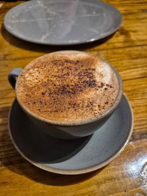 Pumpkin spice you l hot chocolate at Goodtime Games in Manchester
