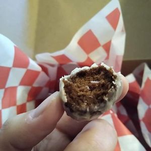 Glazed chocolate biscuit (like glazed donut) at NICE Biscuit in Syracuse