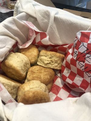 Yummy biscuits in pretty linen packaging  at NICE Biscuit in Syracuse