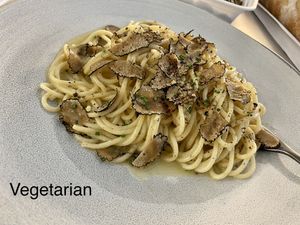 Summer truffle pasta - vegetarian  at Perle Restaurant in Pasadena