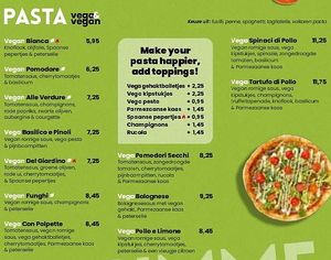 vegan options at Happy Italy in Eindhoven