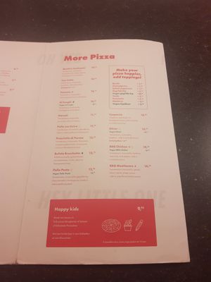Menu1 at Happy Italy in Eindhoven