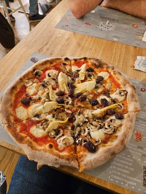 This was actually tasty, but the dough was soggy, and without  enough salt at Il Melograno in Palmanova