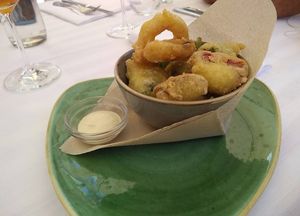 verdure in tempura at Il Melograno in Palmanova