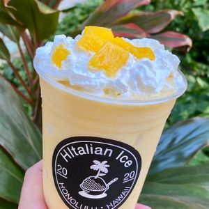 Vegan Deluxe Mango Shaka Shake.   at HItalian Ice in Honolulu