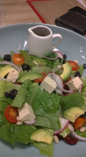 Greek salad at The Vegano Bistro in Chiang Mai