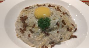 Carbonara spaghetti at The Vegano Bistro in Chiang Mai