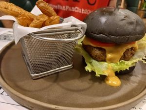 Wimpy burger at The Vegano Bistro in Chiang Mai