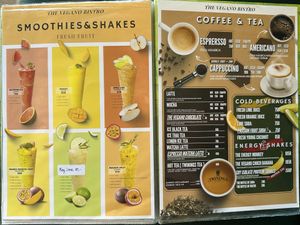 Menu  at The Vegano Bistro in Chiang Mai