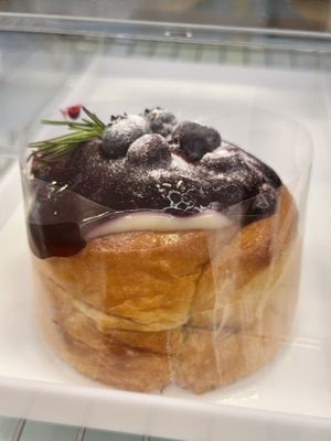 Blueberry brioche (125 THB)  at The Vegano Bistro in Chiang Mai