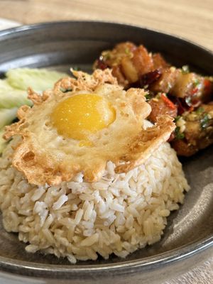 Vegan crispy pork with garlic and chilli (165 THB)  at The Vegano Bistro in Chiang Mai