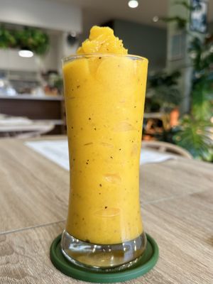Mango passion fruit smoothie (95 THB)  at The Vegano Bistro in Chiang Mai