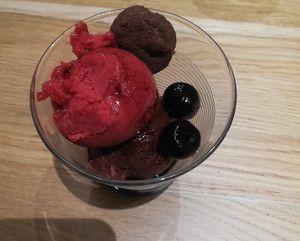 Dessert: « coupe forêt noire"  at Angello in Rennes